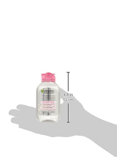 Garnier Micellar Cleansing Water, All-in-1 Makeup Remover and Facial Cleanser, For All Skin Types, 3.4 Fl Oz (100mL), 1 Count (Packaging May Vary) (Pack of 2)