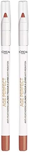 L'Oréal Paris Age Perfect Anti-Feathering Lip Liner, Bright Mocha (Pack of 2)