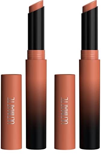Maybelline Color Sensational Ultimatte Matte Lipstick, Non-Drying, Intense Color Pigment, More Sepia, Mid-Tone Camel, 1 Count (Pack of 2)