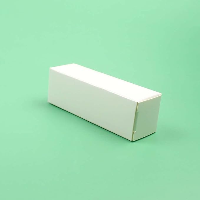 COSIDEA 50 PCS Empty White Lip Gloss Boxes W28 xW28 xH89mm / W1.02xW1.02xH3.5 inch, Cosmetic Perfume/Mascara Box Packaging for Small Business Wholesale, small Kraft Paper Box Luxury Holder Wrapping