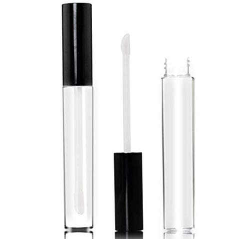 WOIWO 4PCS 5ML Empty Lip Gloss Tubes Containers, Refillable Empty Lip Gloss Bottle for Lip Samples Travel Split Charging DIY Makeup