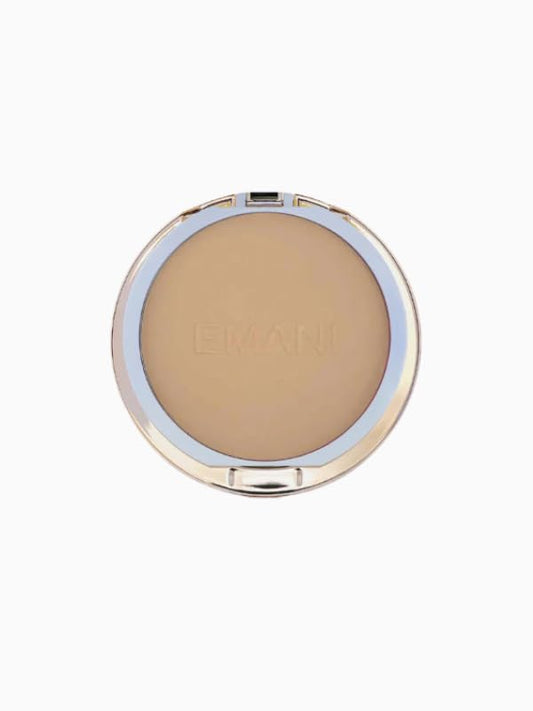 Emani Flawless Matte Powder Foundation Makeup for Sensitive Skin, Natural Mineral Foundation Compact with Buildable Coverage, Oil Control, Talc Free, Cruelty-Free & Vegan, Golden Tan