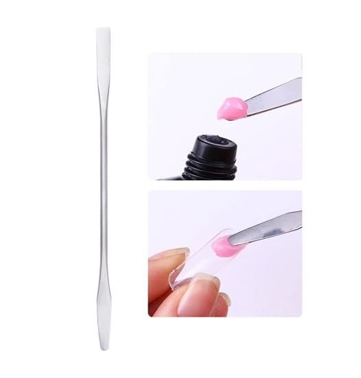 6 Pcs Stainless Steel Makeup Spatula Stir Tool Double Head Cosmetics Palettes Makeup Mixer