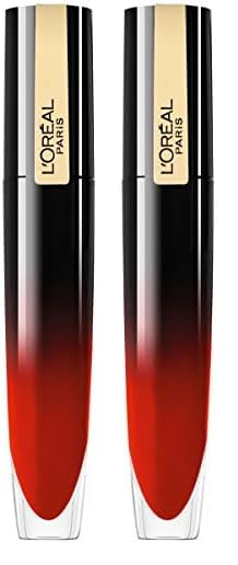 L’Oréal Paris Makeup Brilliant Signature Shiny Lip Stain, High Impact Glossy/Shiny Finish with a Lightweight Feel, Be Brilliant, 0.21 fl. oz. (Pack of 2)