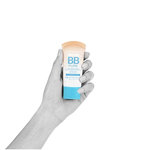 MAYBELLINE New York Dream Pure Skin Clearing BB Cream, 8-in-1 Skin Perfecting Beauty Balm With 2% Salicylic Acid, Sheer Tint Coverage, Oil-Free, Medium/Deep, 1 Count (Pack of 2)