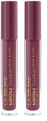 L.A. COLORS High Shine Lipgloss, Bohemian CLG943 (Pack of 2)