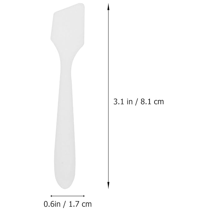 Healifty 100pcs Mini Makeup Cosmetic Spatulas Face Mask Scrapers for Women Comfortable Grip