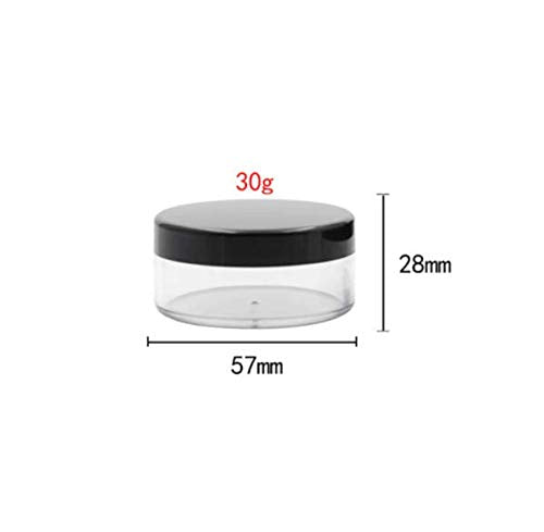 2PCS 30ML(1 oz) Plastic Loose Powder Compact Container DIY Makeup Powder Case, Empty Reusable Portable Loose Powder Container/Travel Powder Kit