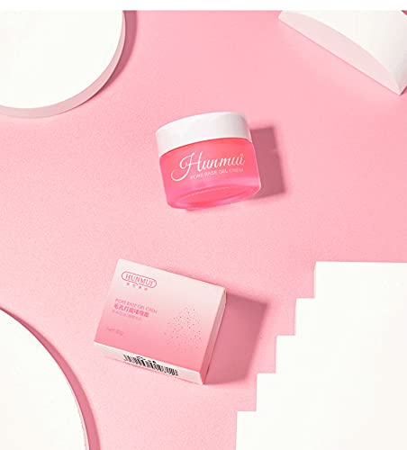 2PCS Hunmui Face Primer Pore Base Gel Cream Cover Pores Water Embellish Skin Silky Finish,Remove Oils Light Weight Primer Natural Make Up To Flawless Face Firming Moisturizers