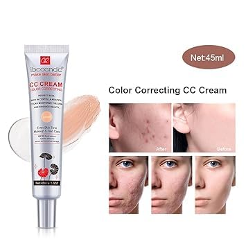 Color Correction CC Cream, Moisturizing and Waterproof CC Foundation Cream Rich in Centella Asiatic, Invisible Pore Foundation and Invisible Pore Concealer Contain Spf 25 (DARK)