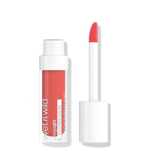 wet n wild Mega Glo Lip & Cheek Color, Creamy Coral Stain, Buildable Multi-Use Soft Matte Finish, Vegan & Cruelty-Free - Coral Dream