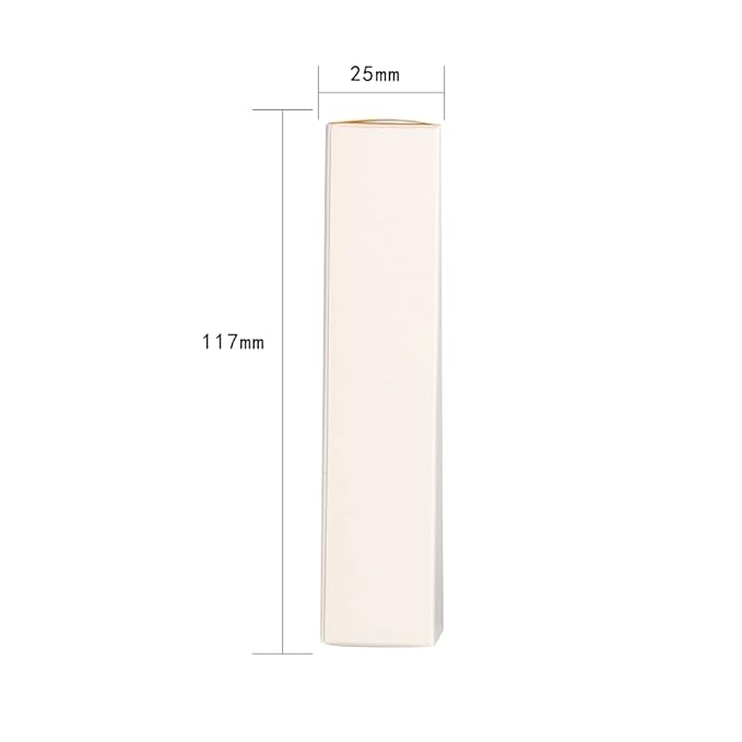 COSIDEA 50 PCS Empty White Lip Gloss Boxes W25 xW25 xH117mm / W0.98xW0.98xH4.6 inch, Cosmetic Perfume/Mascara Box Packaging for Small Business Wholesale, small Kraft Paper Box Luxury Holder Wrapping