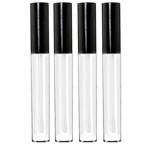 WOIWO 4PCS 5ML Empty Lip Gloss Tubes Containers, Refillable Empty Lip Gloss Bottle for Lip Samples Travel Split Charging DIY Makeup