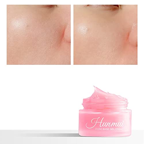 2Pcs Hunmui face primer pore base gel cream,Magical perfecting base face primer under foundation Anti-Aging WrinklesShrink Pore Remove Fine LinesExfoliatingAnti-Oxidation transparent