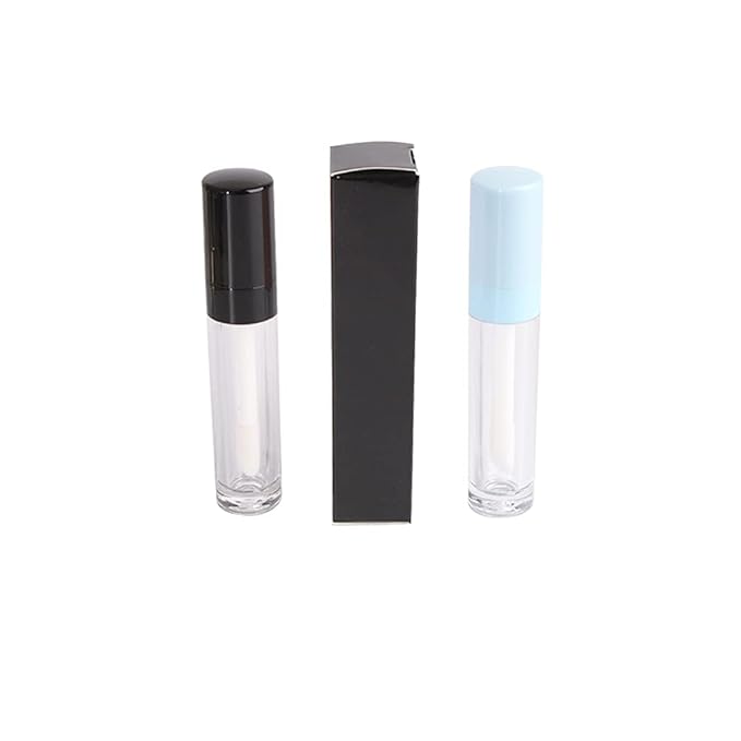 COSIDEA 50 pieces 350gms lip gloss paper box, lipgloss mascara eyeliner packing box for DIY cosmetic, (25 * 25 * 117mm, Black)