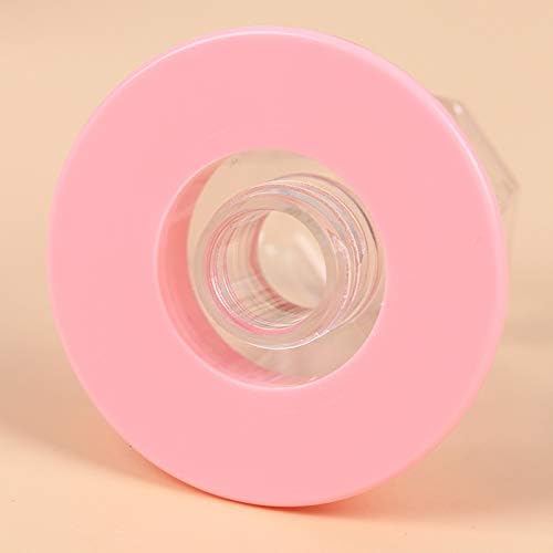 10 Pcs 8ml Pink Empty Lip Gloss Tube Bottle Diamond Ring Shape Plastic Refillable Lipgloss Tube Container Clear Lip Glaze Tube Wand Brush Lip Oil Vials DIY Cosmetic Lipstick Tube Makeup Tool