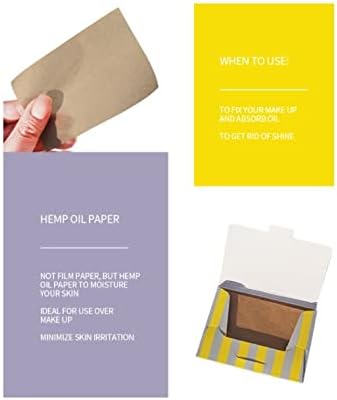Natural Hemp Oil Blotting Paper | Korean Skincare | Absorbs Excess Sebum & Controls Shine | 100 Sheets, Large Size | Gentle on Skin, No Irritation