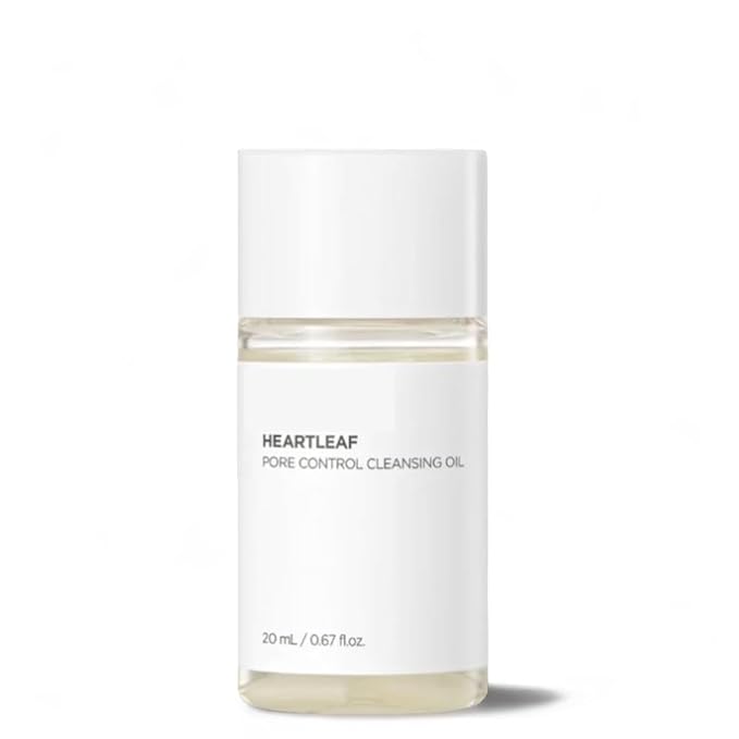 Heartleaf Pore Control Cleansing Oil Mini, Korean Facial Cleanser, Daily Makeup Blackheads Removal, Travel Size, Korean Skin Care, (20ml / 0.67 fl.oz.)