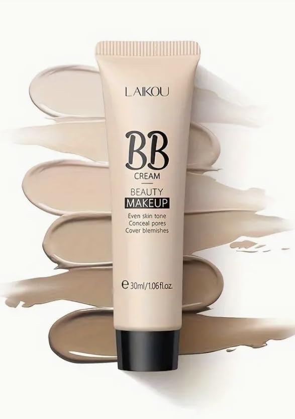 Long-Lasting Waterproof Cream Makeup, 30ml, Oil-Control, Pore-Hiding, Ivory/Tan Shades