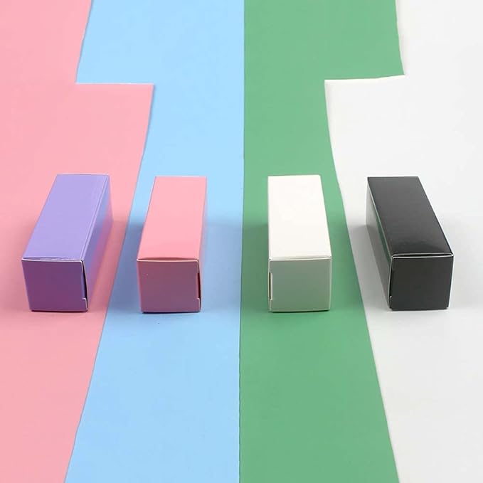 COSIDEA 50 PCS Empty Black Lip Gloss Boxes W28 xW28 xH89mm / W1.02xW1.02xH3.5 inch, Cosmetic Perfume/Mascara Box Packaging for Small Business Wholesale, small Kraft Paper Box Luxury Holder Wrapping