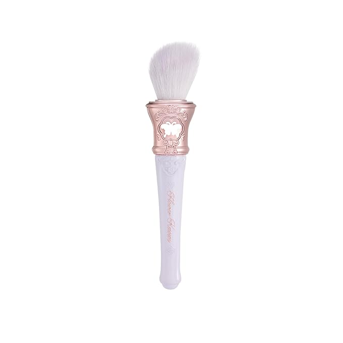 Flower Knows Strawberry Rococo Embossed Blush 03 Classic Ballet+Butterfly Cloud Collar Angled Powder Brush Frosty Wisteria