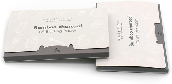 Bamboo charcoal oil blotting sheets for face,100 Counts in 1 Pack,lift away excess oil,easy to slip into your purse, makeup bag, or even your pocket (Grey)