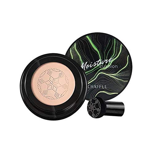 Mushroom Head Air Cushion CC Cream, Natural Moisturizing Highlighting Matte Oil Control Concealer Facial Blemish Concealer Foundation BB Cream for Women Girls (Natural)