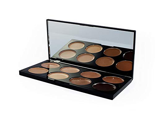 Makeup Revolution Ultra Cover and Concealer Palette, Face Make Up, Light and Dark Highlighter, Light to Dark Makeup Palette with 8 Color Shades
