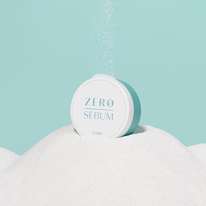 ETUDE Zero Sebum Drying Powder 4g (23AD) | Lightweight Oil Control No Sebum Loose Face Powder with 80% Mineral | Long Lasting for Setting or Foundation Makes Skin Downy, Korean Makeup, Kbeauty