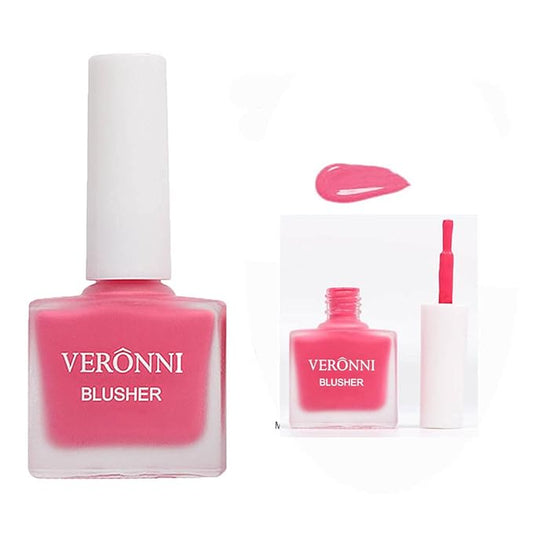 VERONNI Shimmer Fruit Juice Liquid Blusher, Long Lasting Lightweight Moisturizing Cheek Blush,No stimulation Brighten Skin Color Natural Waterproof Cream Blush 401