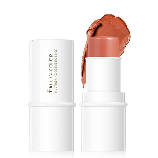 Blush Stick, Matte Cream Blush Stick for Cheeks, Eyes and Lips Natural Makeup Waterproof Long Lasting(06 Coral)