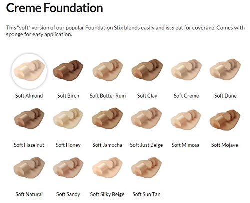 Jolie Creme Foundation SPF-15 Full Coverage Makeup W/Sponge (Soft Butter Rum)