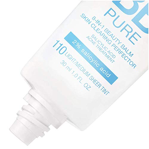MAYBELLINE New York Dream Pure Skin Clearing BB Cream, 8-in-1 Skin Perfecting Beauty Balm With 2% Salicylic Acid, Sheer Tint Coverage, Oil-Free, Medium/Deep, 1 Count (Pack of 2)