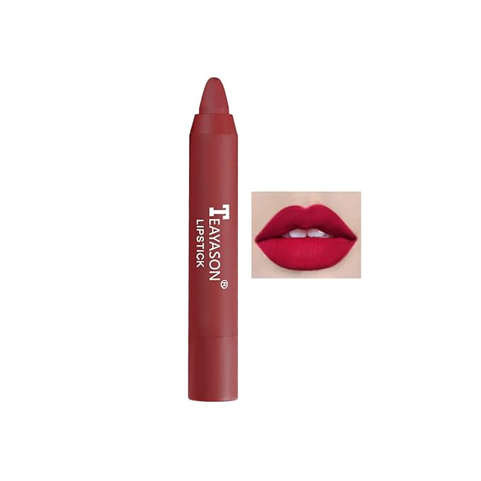 Agrifilm Matte Velvet Lipstick Lip Crayon Nourishing Non-Stick Cup Lip Stain Lip Gloss,Long-lasting Waterproof Lip Stick Lip Makeup for Women (10)