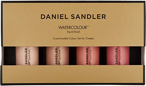 WATERCOLOUR LIQUID BLUSH & ILLUMINATOR SET – Customizable 4-Piece Kit, Lightweight & Water-Resistant, Buildable Shades for Cheeks & Lips– Long-Lasting, Blendable Makeup