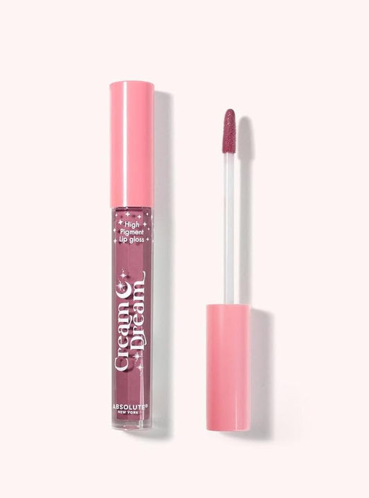 Absolute New York Cream Dream Lip Gloss, High Intensity Pigment and Shine, Instantly Hydrate Lips and Provides Long Lasting Moisture (MLCD06 Vision, .8 oz)