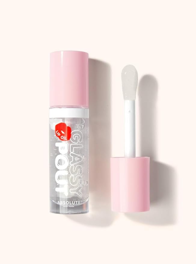 Absolute New York Glassy Pout Lip Oil, Long Lasting Hydration, Ultra Glassy Shine, Non Sticky Lip Oil (MLGL01 Thirsty)