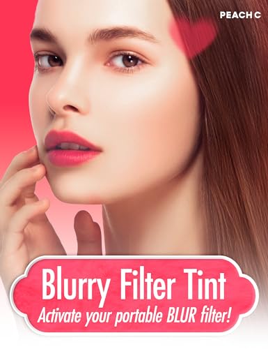 Peach C Blurry Filter 04 Flash Red Korean Lip Stain Marker | Matte Korean Lip Tint Long Lasting w/Soft Blur Finish| Comfortably Light & Long Lasting Lip Tint |Smooth Lip tint Stain 0.21 Fl Oz