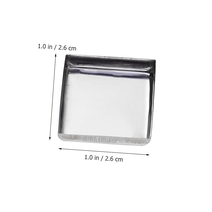 180pcs Empty Square Stainless Steel Pans for Diy Eyeshadow Blusher and Pressed Powder Makeup Pans for Eyeshadow for Custom Cosmetic Palettes
