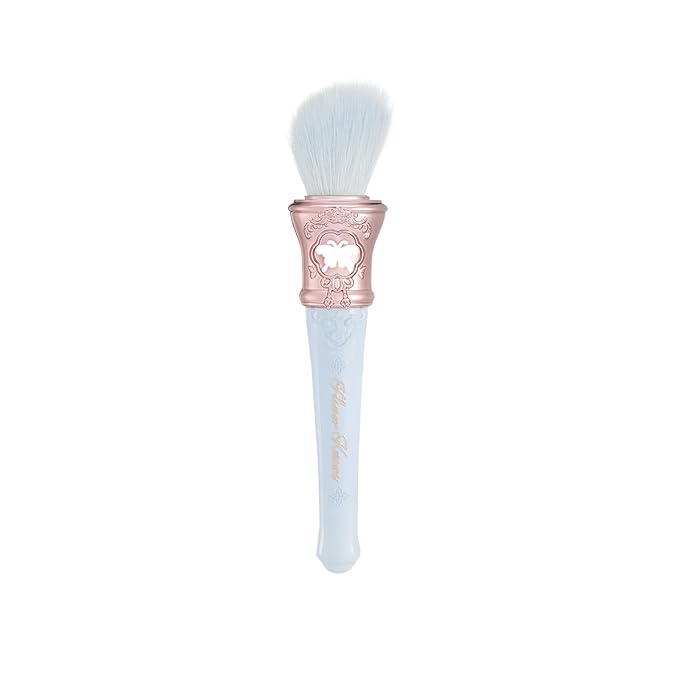 Flower Knows Swan Ballet Embossed Blush 05 Dreamy Season+Butterfly Cloud Collar Angled Powder Brush Pearly Moonlight