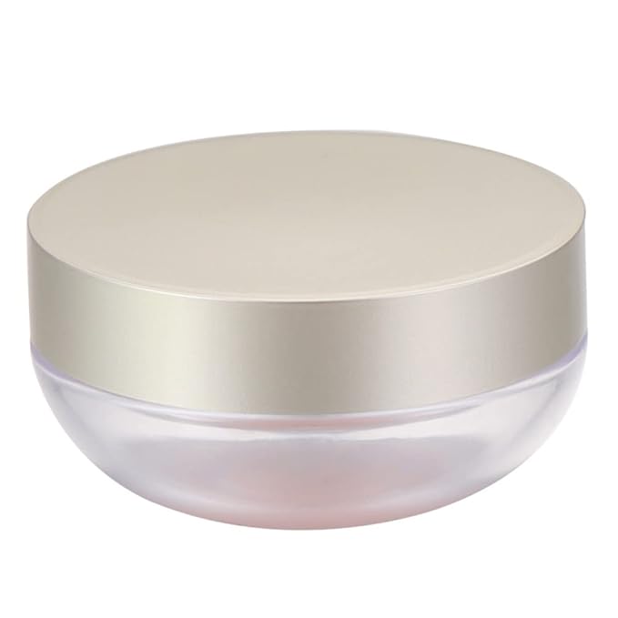 AKOAK Capacity 20 ml(0.67 oz) Empty Reusable Plastic Loose Powder Compact Container DIY Makeup Powder Case with Powder Puff and Elasticated Net Sifter Green