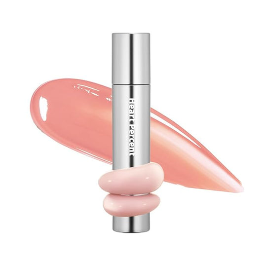 Heart Percent Dote On Mood One Way Glowy Tint, Glass-like High Shine Glossy Finish w/Long-Lasting Luminous Color Lip Stain for Glowy Look, #09.Peachy Milk
