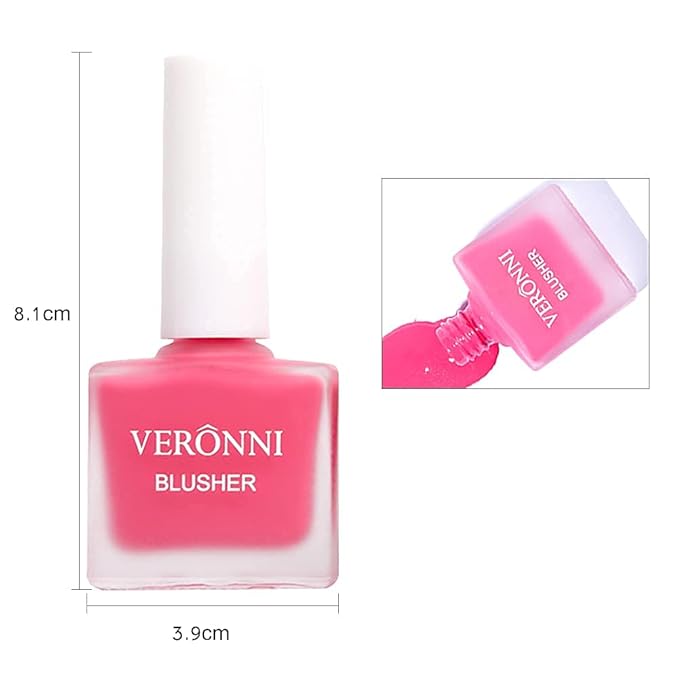 VERONNI Liquid Blush -Fruit Juice Liquid Blusher,Vegan Face Blush Waterproof Long Lasting Blushes,Cruelty-Free with Shimmery Finish (#401)