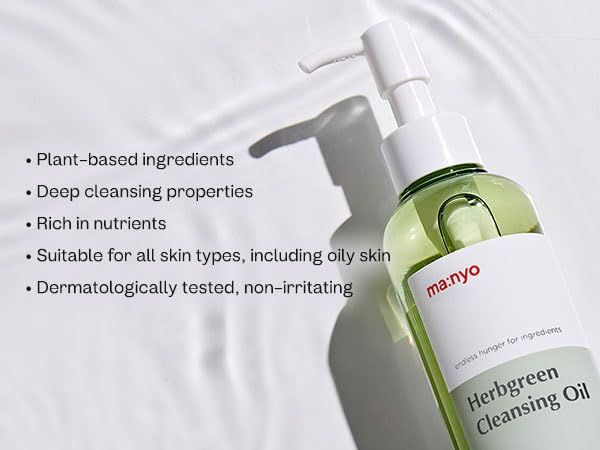 ma:nyo Herbgreen Cleansing Oil 6.7fl oz & Deep pore Soda Foam 5.0fl oz