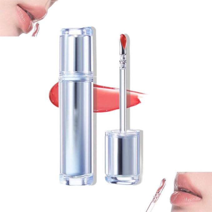 Judydolll Ice Watery Lip Gloss, Ice Iron Tinted Lip Tint, Jelly Hydrating Lip Gloss, Long-Lasting Lightweight Lip Tint (#011)