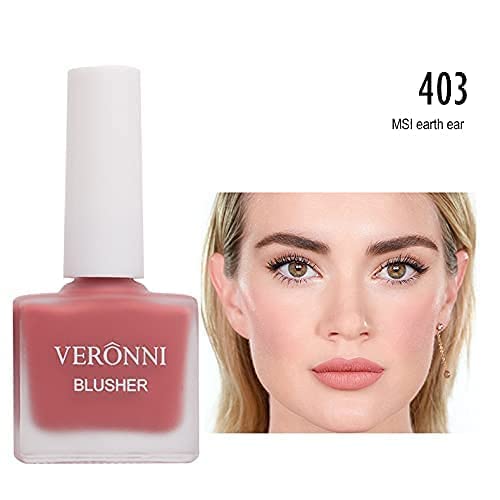 VERONNI Shimmer Juice Liquid Blusher Long Lasting Lightweight Moisturizing Liquid Cheek Blush Waterproof Natural Cream Blush for Cheeks Smooth Makeup Blush (403)