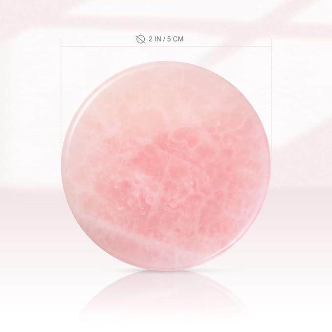 Beaupretty 2 Pieces Grafted Eyelash Jade Stones Eyelash Extension Pallet Holder Round Pallet Pad Resin Nail Art Plate Palette Makeup Palette (Pink)