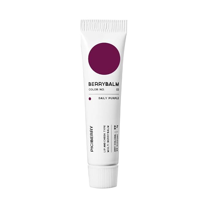 Berrybalm(Daily Purple), lip & cheek balm, multi blush, moisturizing and matte, highly pigmented, long lasting formula
