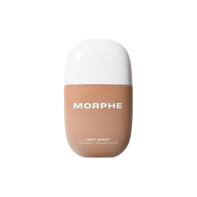 Morphe Hot Shot Sun Bronzing Drops - Waterweight Liquid Bronzer Drops with Niacinamide for Glowing Skin, Hydration & a Natural Radiant Finish - Money Honey (1 Fl Oz)