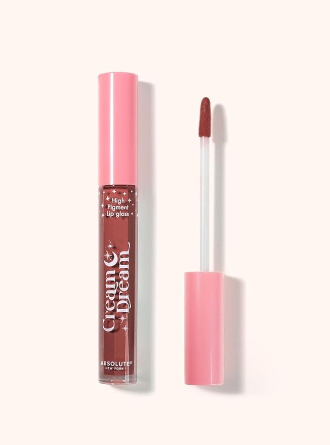 Absolute New York Cream Dream Lip Gloss, High Intensity Pigment and Shine, Instantly Hydrate Lips and Provides Long Lasting Moisture (MLCD04 Rem, .8 oz)